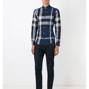 Burberry Brit Fred Men’s Exploded Navy Check Shirt